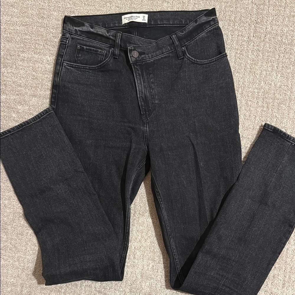 ABERCROMBIE CROSS OVER Black Denim Jeans